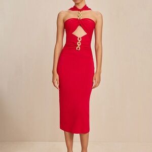 Cult Gaia Cristos Dress – Red, Size XS